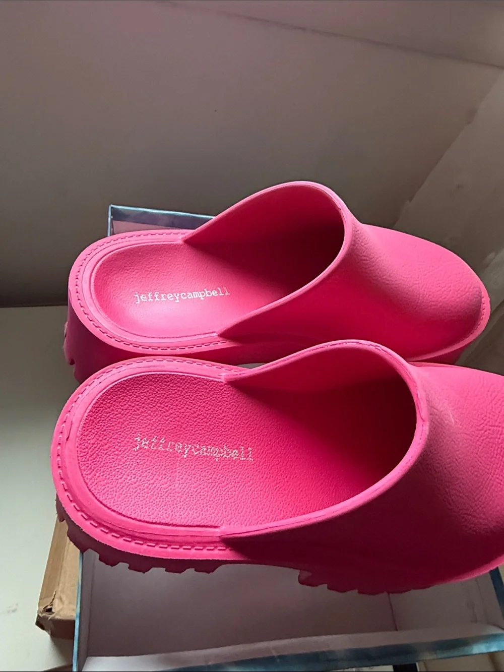 Jeffrey Campbell Hot Pink Platform Clog Sandals